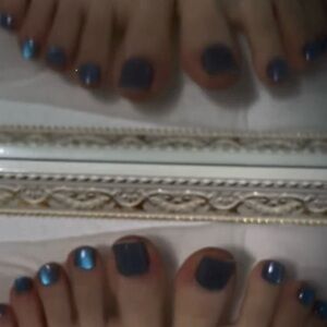Iridescent Themed Fake Press On Toe Nails NWT